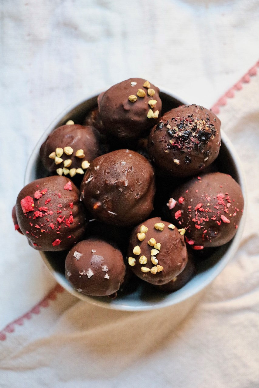 Dark Chocolate Granola Truffles