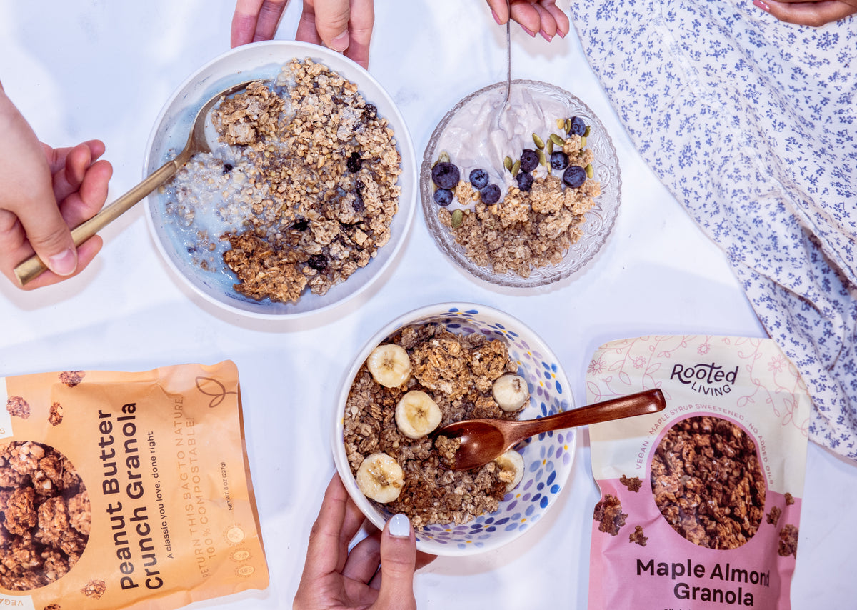 Rooted Living | 100% Compostable Vegan Snacks